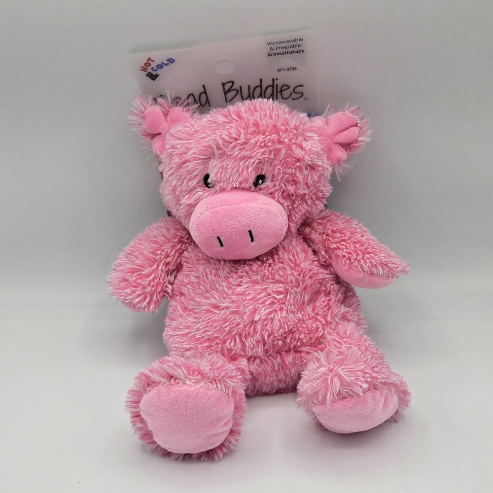 NWT hot and cold Bead Buddies pink pig aromatherapy plushie‎ New *NOT A TOY*